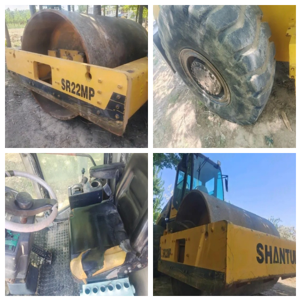 Rolos vibratórios Shantui SR22M com tambor duplo