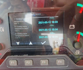 bulldozer engine cooling water temperature alarm